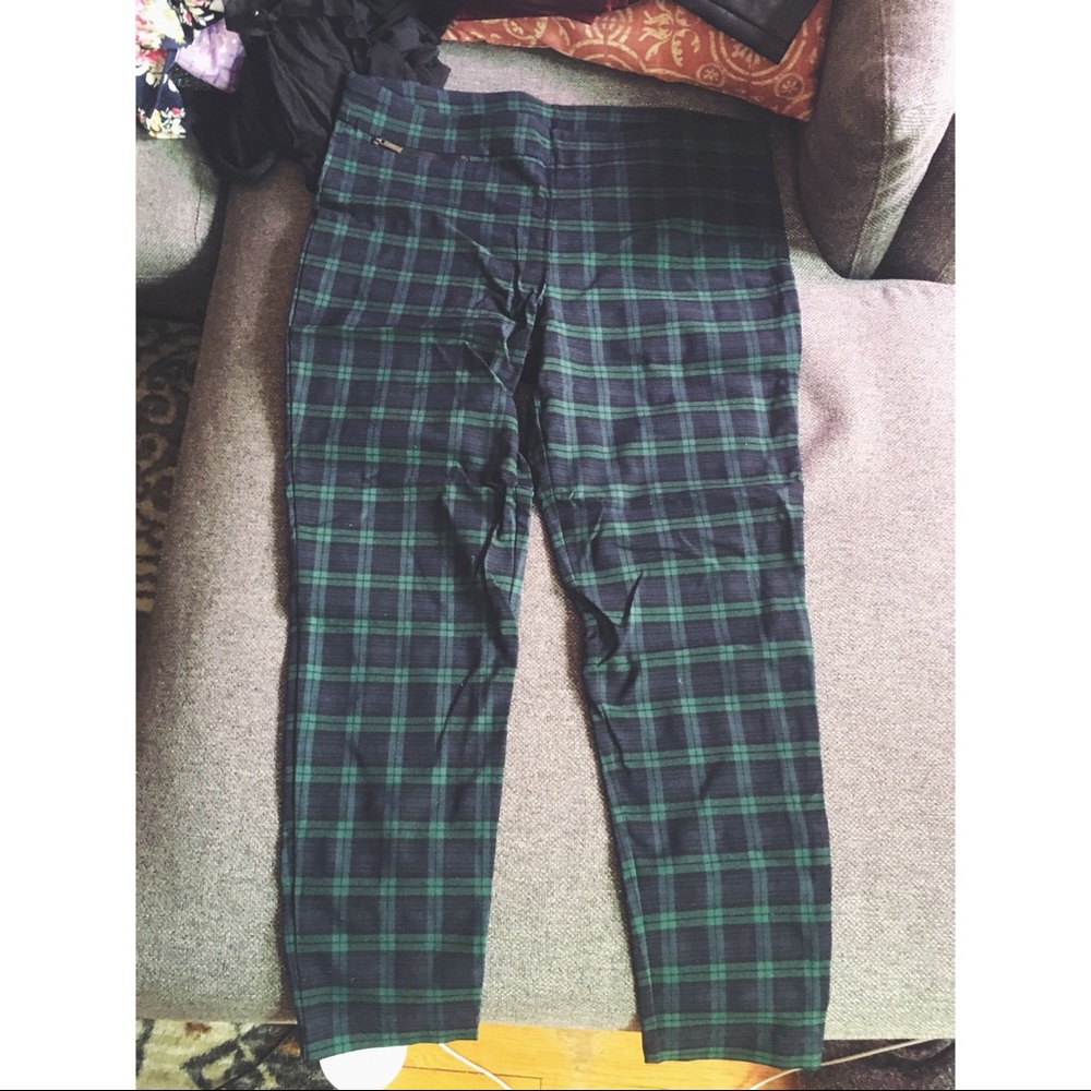 Calvin Klein Pull On Pants plaid / tartan - XL